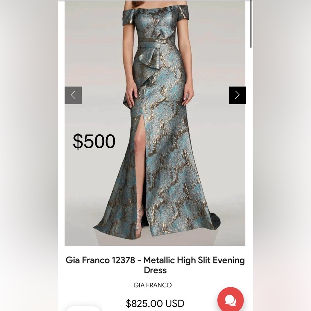 Elegant Strapless Metallic Dress